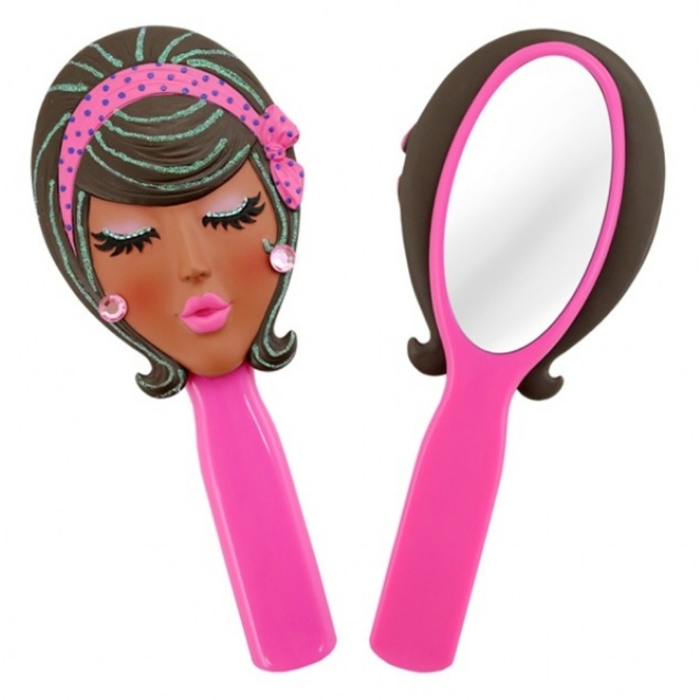 Diva Face Lady Hand Mirror! New With Tags!